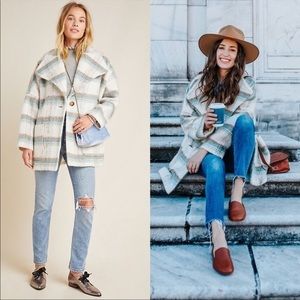 Anthropologie. Elsa Plaid Coat